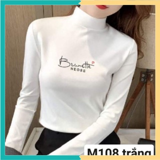 Áo phông nữ tay dài cổ lọ dáng ôm M108