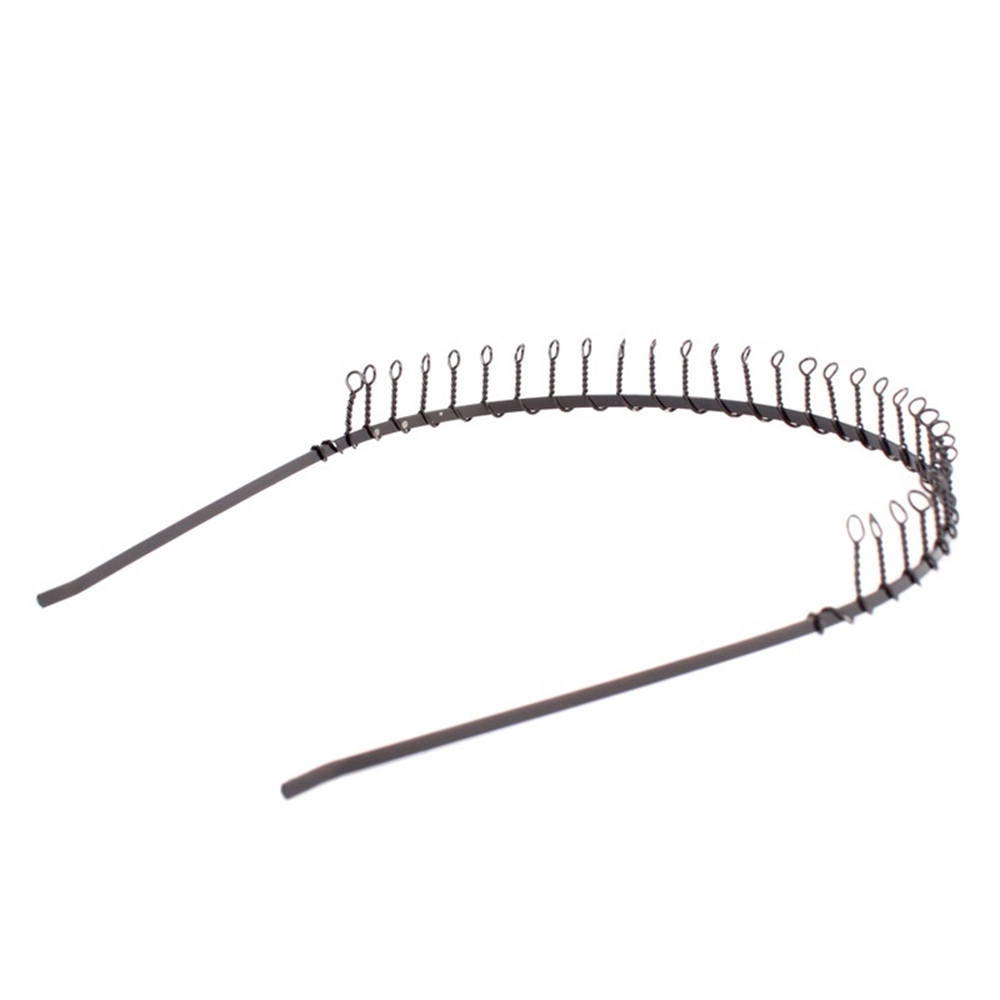 Băng đô màu đen kiểu gợn sóng cá tính cho nam nữ