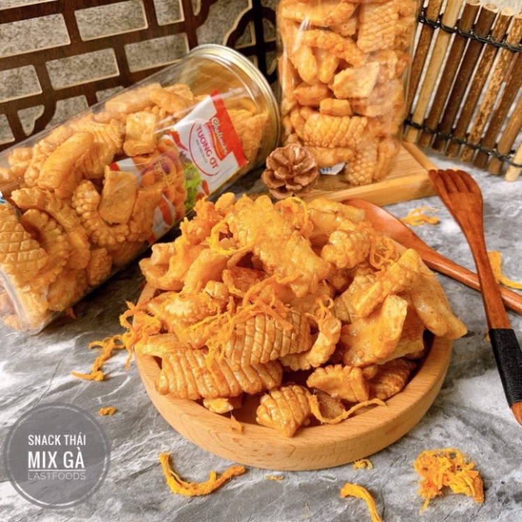 Snack Mực Thái Mix Khô Gà 180G - Ăn Vặt mẹ MIN