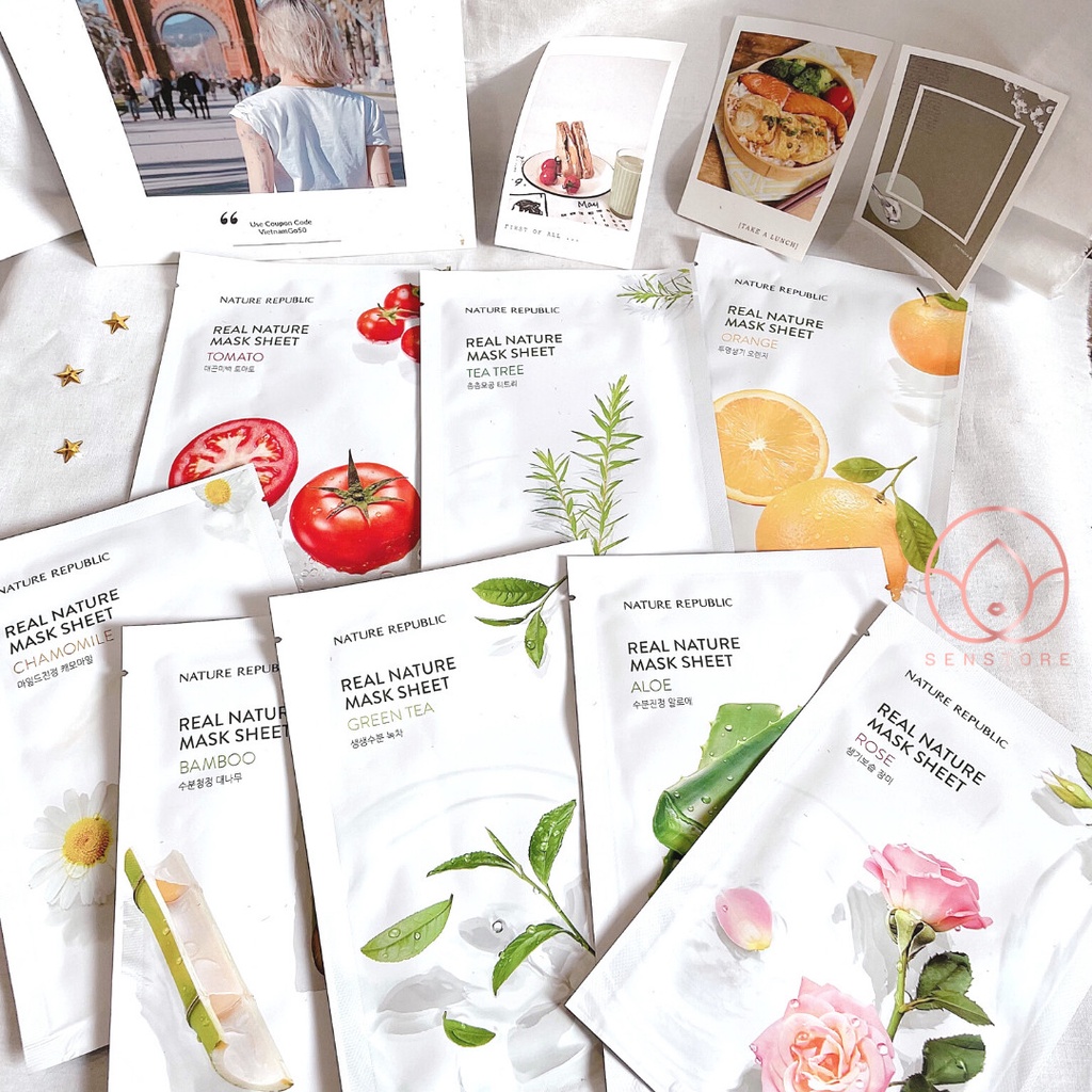 MẶT NẠ GIẤY NATURE REPUBLIC REAL NATURE MASK SHEET 23ML