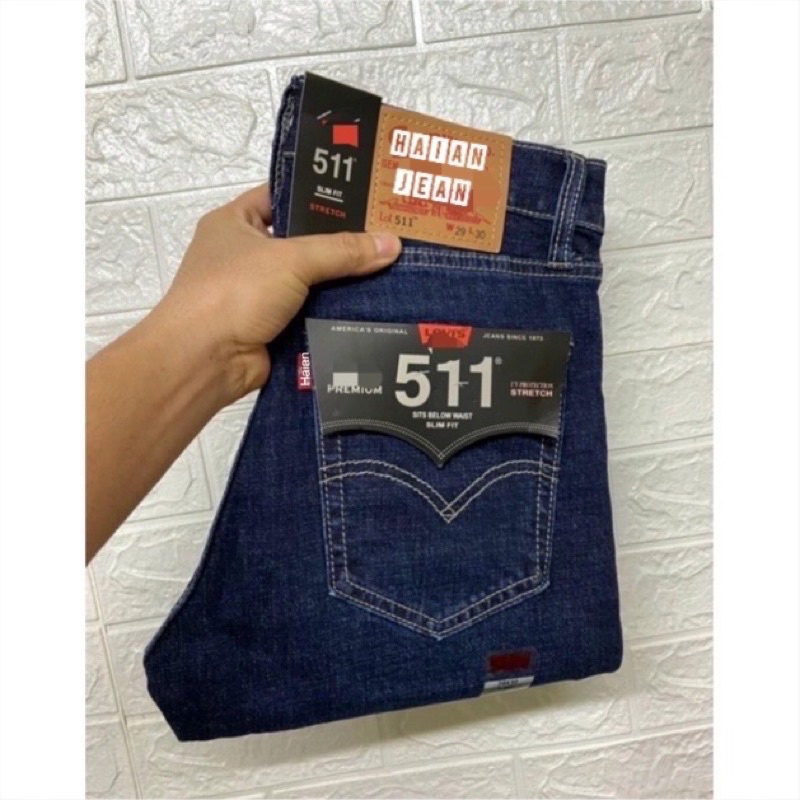 Quần jean nam xanh wax Quần bò nam vnxk Ống đứng cao cấp đẹp thời trang Jeans co dãn HAIAN JEAN