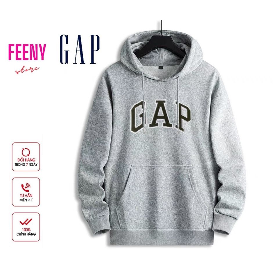 Áo hoodie nam GAP, Áo hoodie nỉ nam lót lông mũ 2 lớp Feenystore FN03