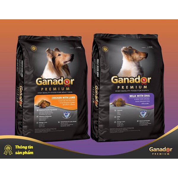 [BAO BÌ MỚI] Thức ăn cho chó vị sữa và DHA - Thức ăn Ganador Puppy 400g (dành cho chó dưới 1 năm)