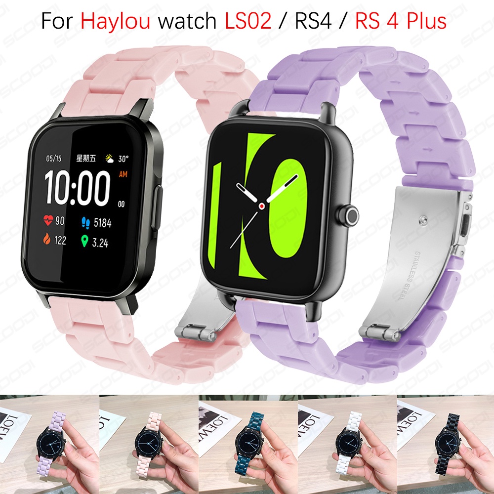 Dây Đeo Thay Thế Bằng Nhựa Màu Kẹo Cho Đồng Hồ Haylou watch LS02 / RS 4 / RS 4 Plus