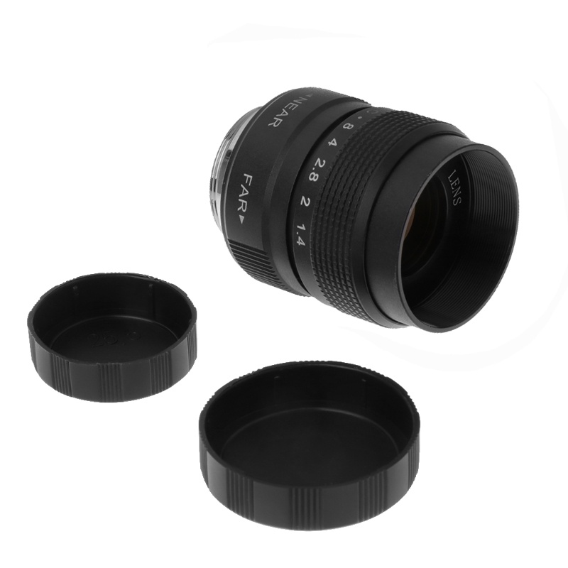 Thấu Kính zzz 25mm CCTV + 2 Vòng Micro Khoảng Cách + Ngàm C Sang M4 / 3 / NEX