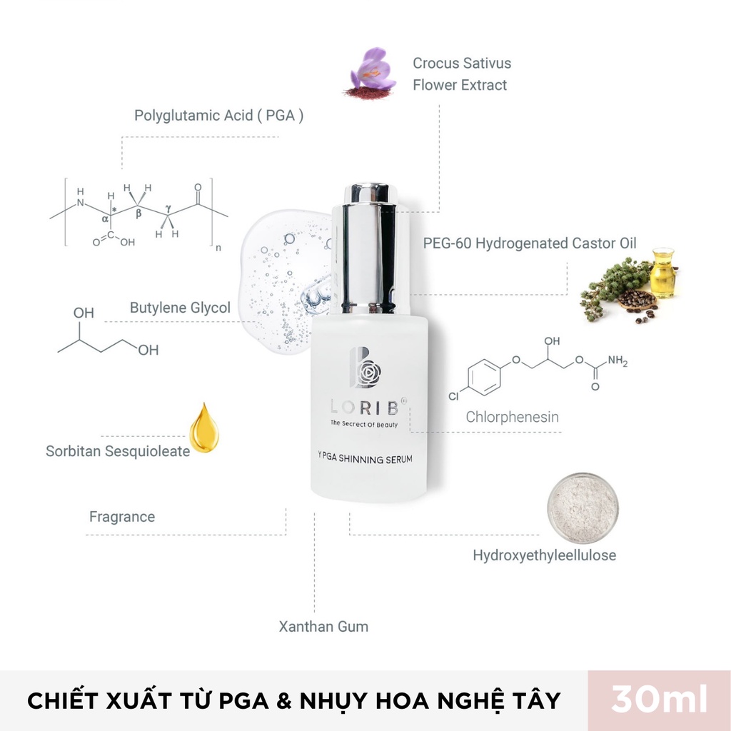 Serum Dưỡng Da Căng Bóng LoriB Y-PGA