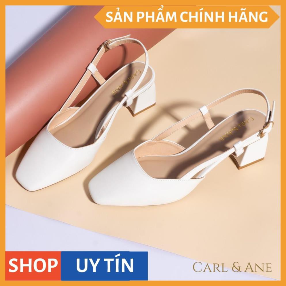 Carl & Ane - Giày cao gót thời trang bít mũi gót vuông phối dây điệu đà cao 5cm màu xanh rêu _ CL003 | BigBuy360 - bigbuy360.vn