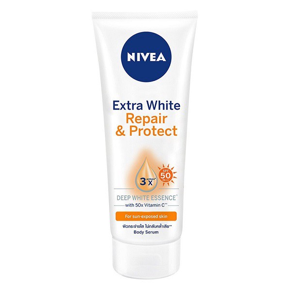 Combo Serum Dưỡng Thể Trắng Da Nivea: Ban Ngày 180ml &amp; Ban Đêm 200ml