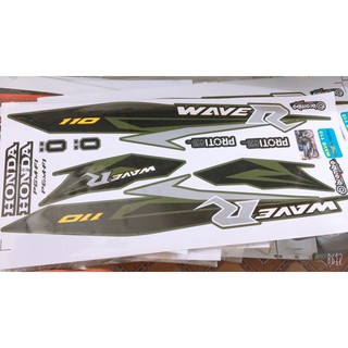 Tem wave 110 xanh rêu mới