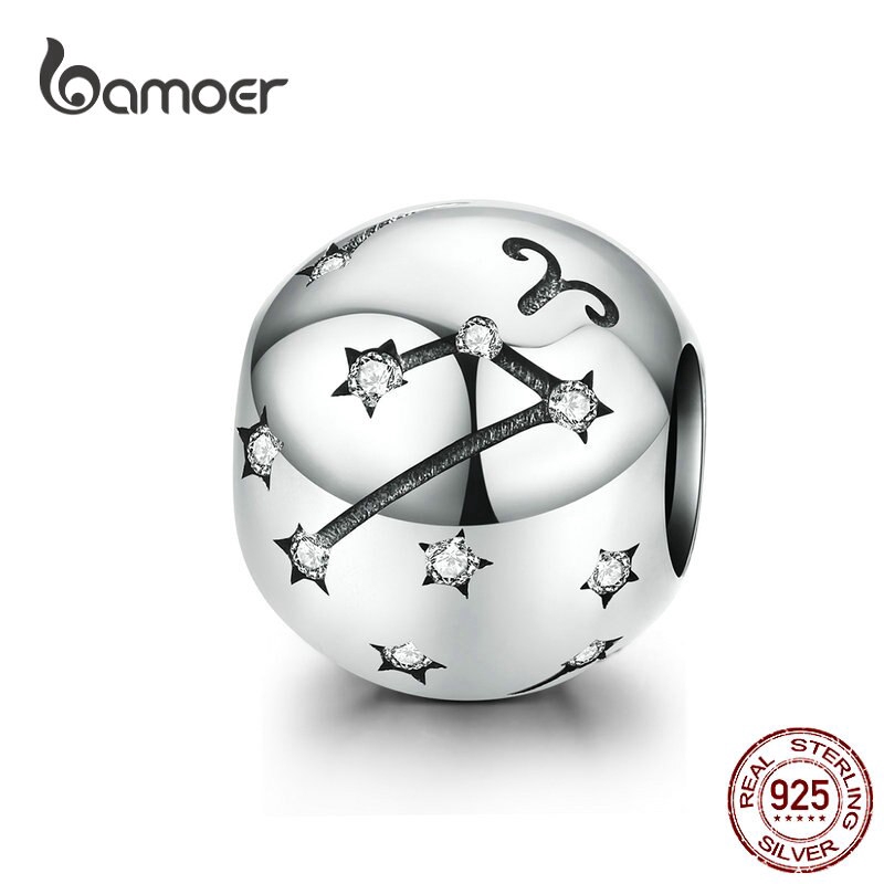 Bamoer Vòng Tay Bạc 925 Mặt Hình Cung Hoàng Đạo Phong Cách Cổ Điển SCC1218