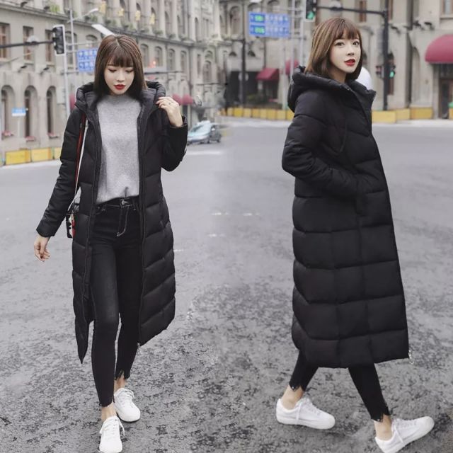 Áo Khoác phao dáng dài nữ
