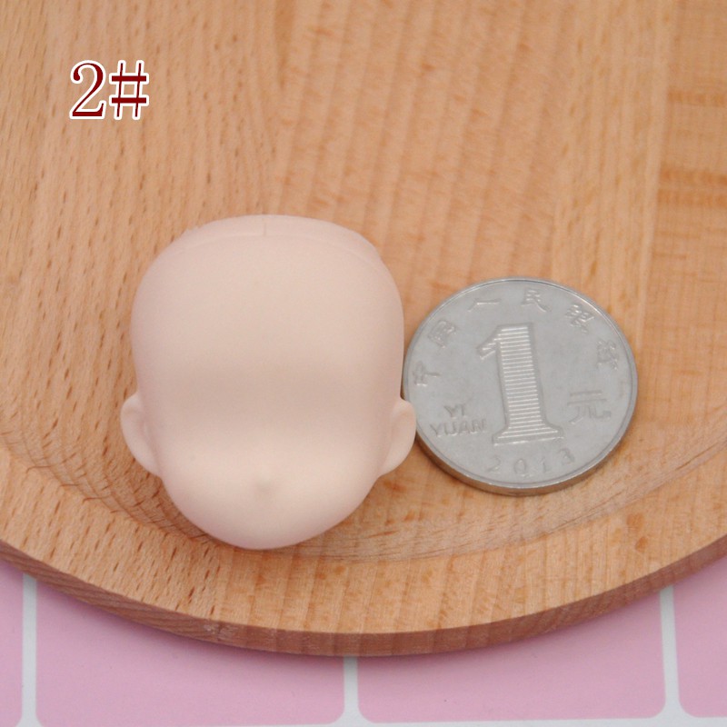 Clay búp bê vẽ mắt trắng cơ đầu bé trang điểm đầu cơ bản đầu hói trắng cơ ob11 ob nữ đầu nam