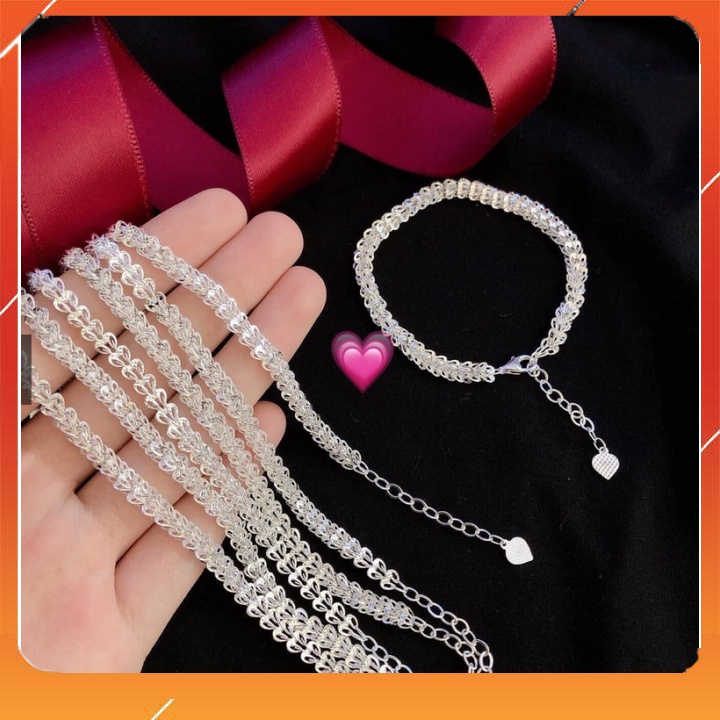 Lắc tay bạc nữ, vòng tay bạc đuôi phụng nhẹ nhàng sang chảnh,siêu xinh -Bạc Ngọc Anh