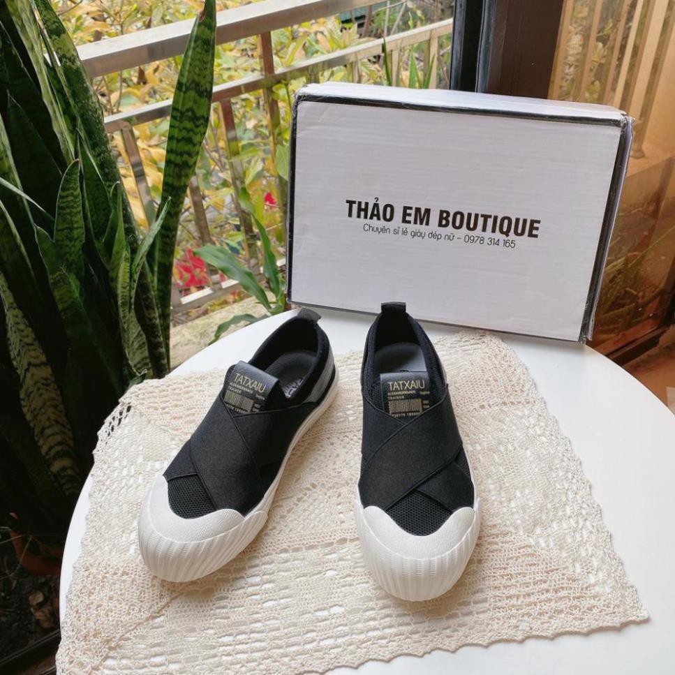 [SIÊU CẤP] Giày thể thao SLip On nữ màu đen cao cấp siêu êm đế 2cm