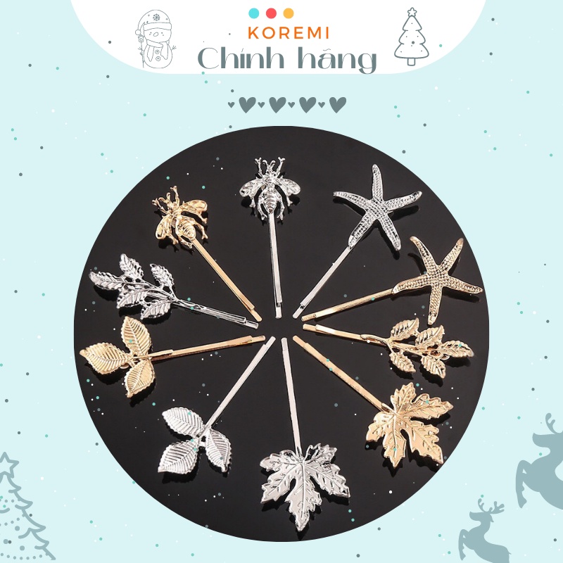 [FREE SHIP] Kẹp tóc chiếc lá style Korea