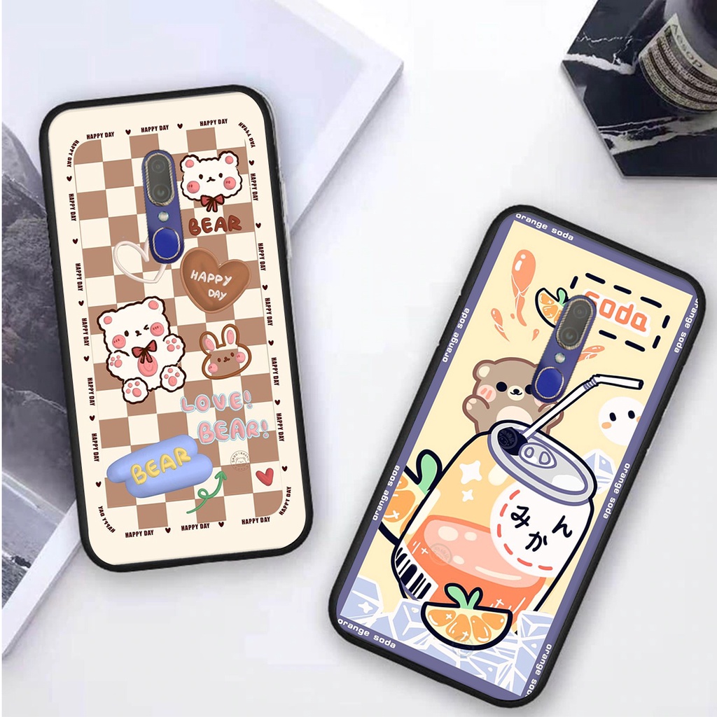 Ốp lưng Oppo F11 in hình 3D GẤU cute be@r, soda, happy day cực hot ,thời thượng