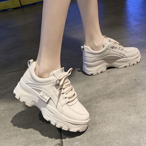 Giày sneakers bánh mì ulzzang  thể thao nữ trắng