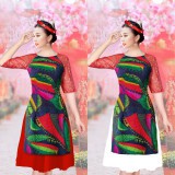 GIÁ XƯỞNG - Áo dài cách tân gấm phối tay ren cao cấp