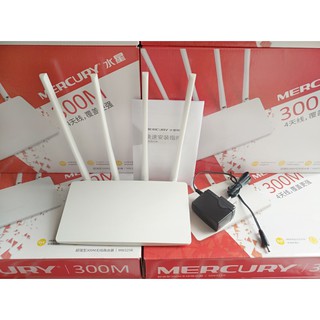 Bộ phát kích sóng wifi băng thông 300mbps mercury turbo xuyên tường 4 ăng ten