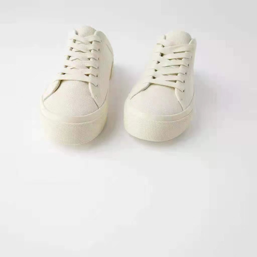 ZARA Giày Lười Vải canvas Họa Tiết Chuột Mickey Kiểu Cổ Điển Dễ Thương