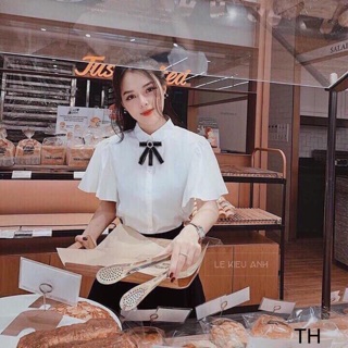 Áo sơ mi nơ tay bồng TH45 M B02