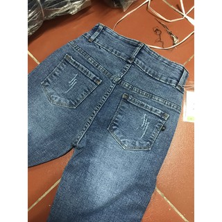 Quần jean nữ cạp cao 4 nút gen bụng
