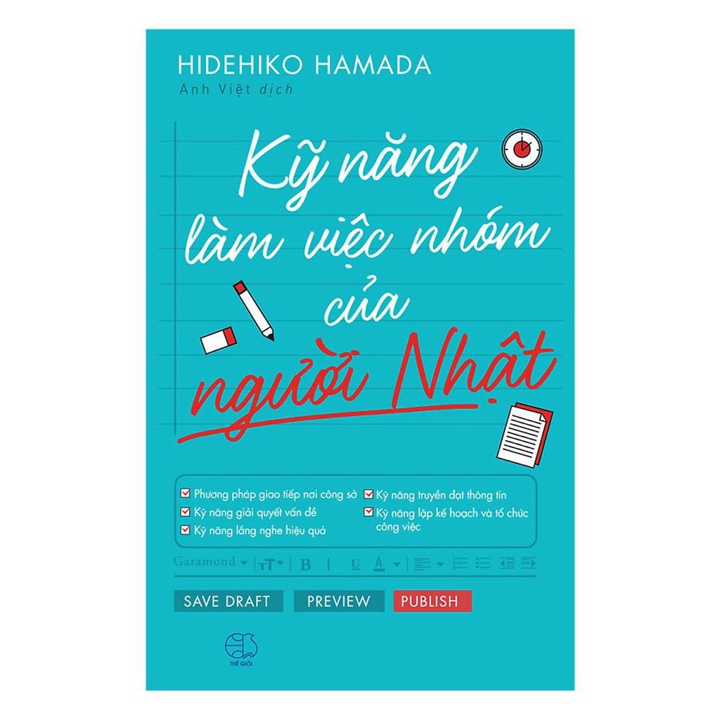 Sách - Kỹ Năng Làm Việc Nhóm Của Người Nhật - Hidehiko Hamada