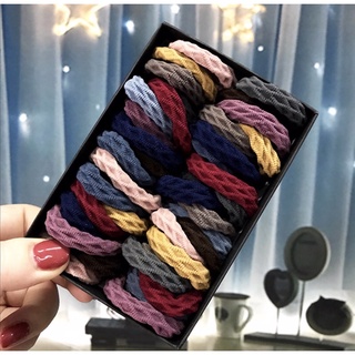 Set 10 Thun Cột Tóc Không Đường May Co Giãn Tốt