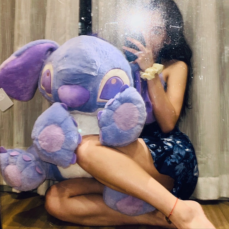 Thú Nhồi Bông Hình Stitch Màu Tím Dễ Thương Cho Bé