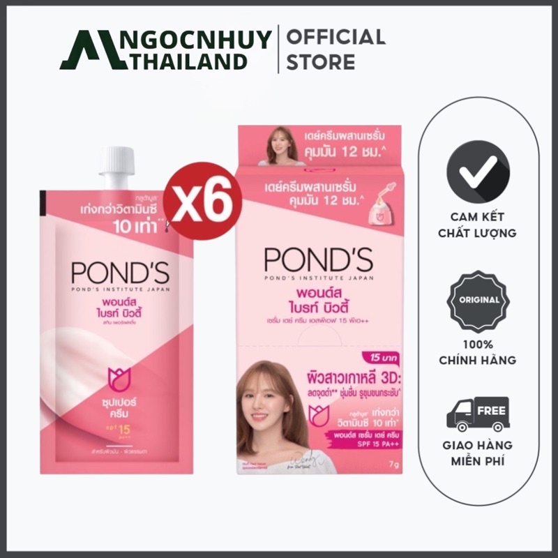 Kem Dưỡng Trắng Da Chống Nắng Ponds Bright Beauty Spf 15 Pa++ Thái Lan 7g