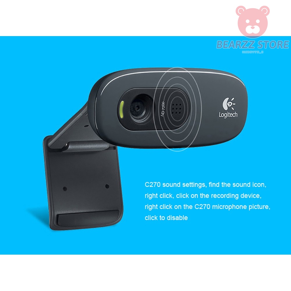 Webcam Logitech C310 / C270 / C270I Hd Cổng Usb 2.0 Chống Ồn Cho Pc Laptop