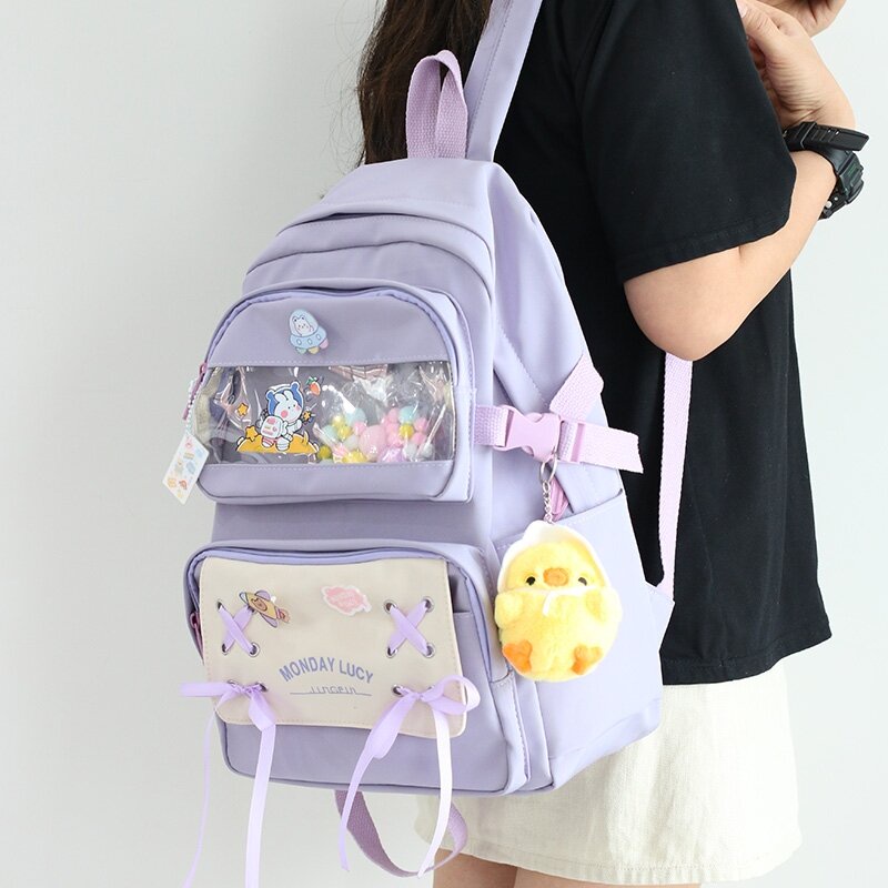 Balo Ulzzang Balo Đi Học Niko cột nơ BL49