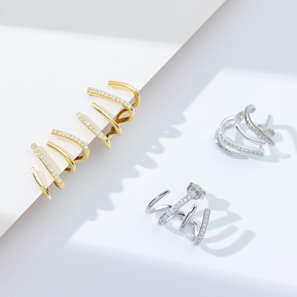 Sumu 925|Bông Tai Nữ Đính Đá Lấp Lánh|Bông Tai Thời Trang Xinh Xắn Cá Tính