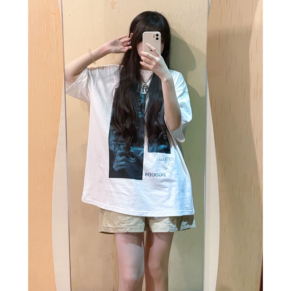 Áo Thun Cotton Tay Ngắn Dáng Rộng Thiết Kế Mới Thời Trang Dành Cho Mùa Hè