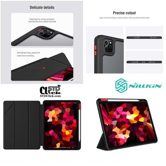 BAO DA IPAD PRO M2 11 2022 - M1 11 2021 - 11 2020 NILLKIN BEVEL CHÍNH HÃNG