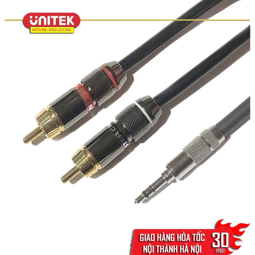 Cáp Monster 3.5mm Ra 2 Đầu RCA Dùng Cho Điện Thoại, Laptop, Máy Tính Dài 1,5m  - Hàng Chính Hãng