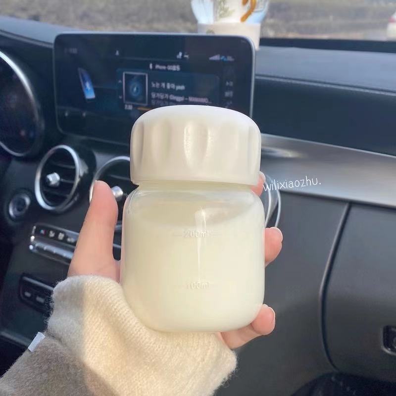 Ly Thủy Tinh Uống Nước Mini Thiết Kế Dễ Thương Tiện Dụng Mang Đi Du Lịch