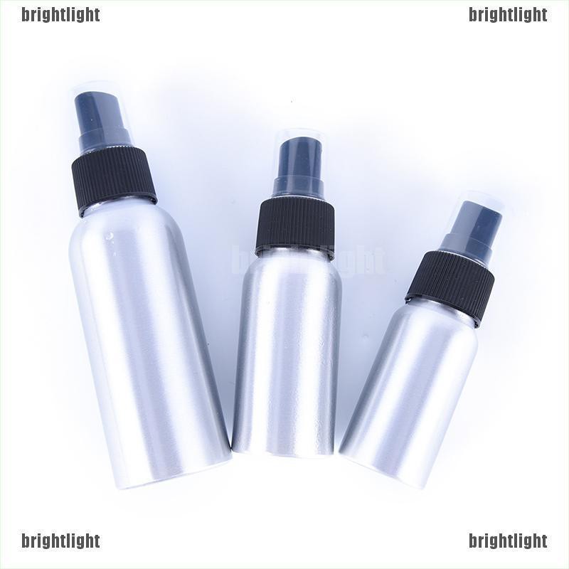 [Bright] 1X30/50/100ml Aluminum Spray Bottle Water Hairdresser Sprayer Hair Salon Make Up [Light]