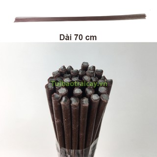 10 que cắm lan lõi thép màu nâu dài 70 cm - vtk7