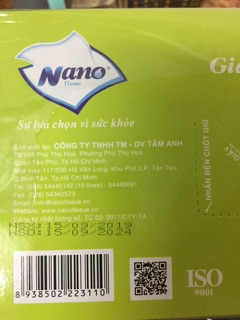 Khăn giấy lụa nano hộp 180 tờ 2 lớp