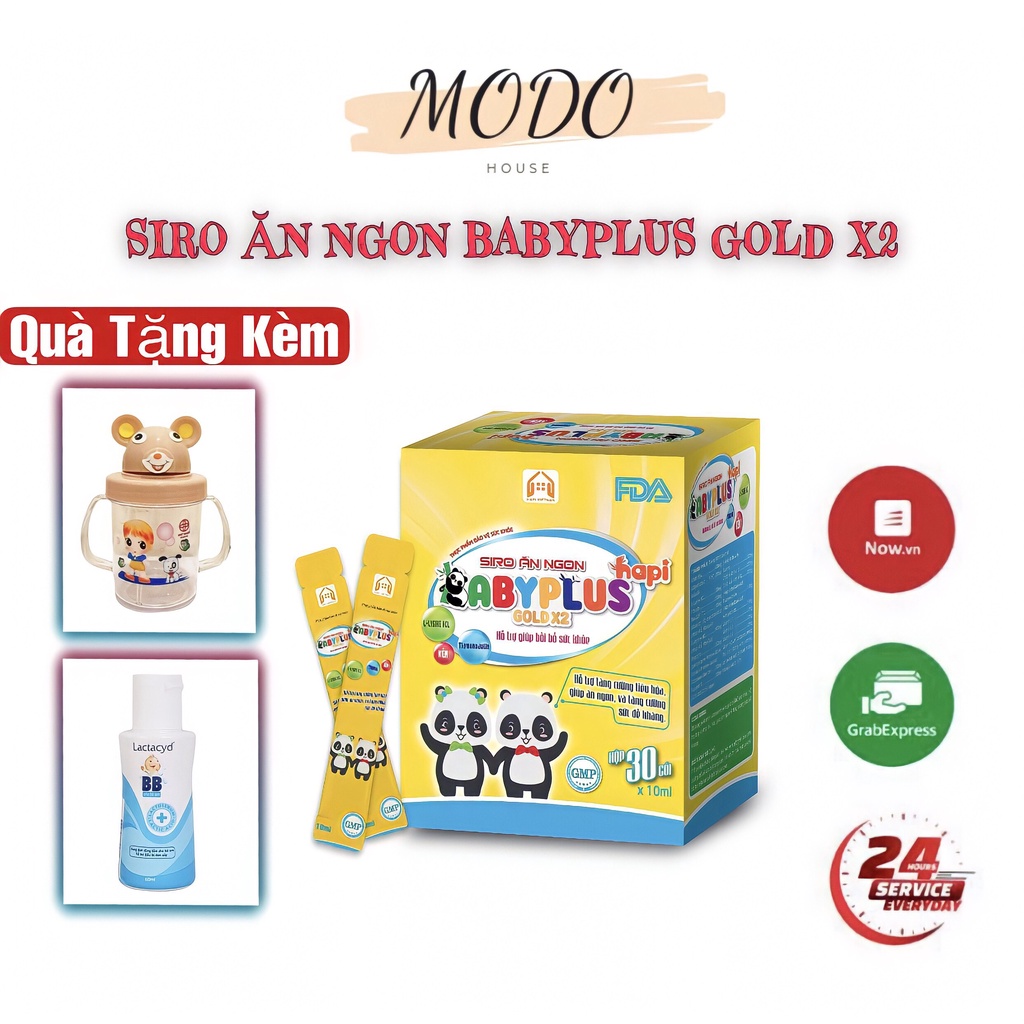 BABYPLUS - Siro Ăn Ngon Ngủ Ngon, Giúp Bé Tăng Cân, Tiêu Hoá Tốt, Tăng Cường Đề Kháng, Hết Táo Bón (baby plus)