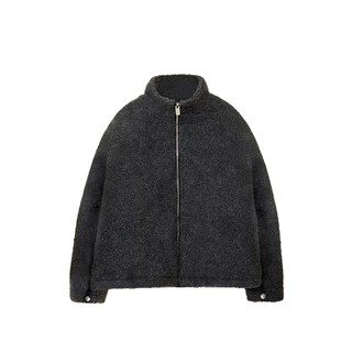 Áo khoác lông cừu 'GOLDIE LOGO FLEECE' màu xám đậm