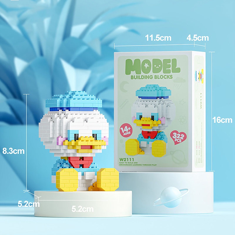 Bộ đồ chơi lắp ráp lego disney nhân vật hoạt hình, lego vịt donald, lego chuột mickey dễ thương nhiều màu sắc