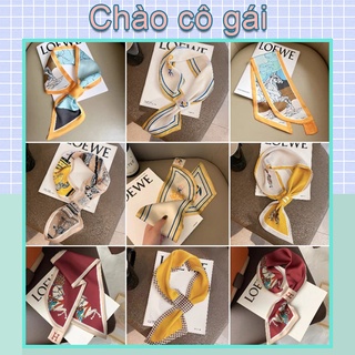 Khăn Choàng Lụa Dài Phong Cách Hàn Quốc Thời Trang Dễ Phối Đồ Cho Nữ