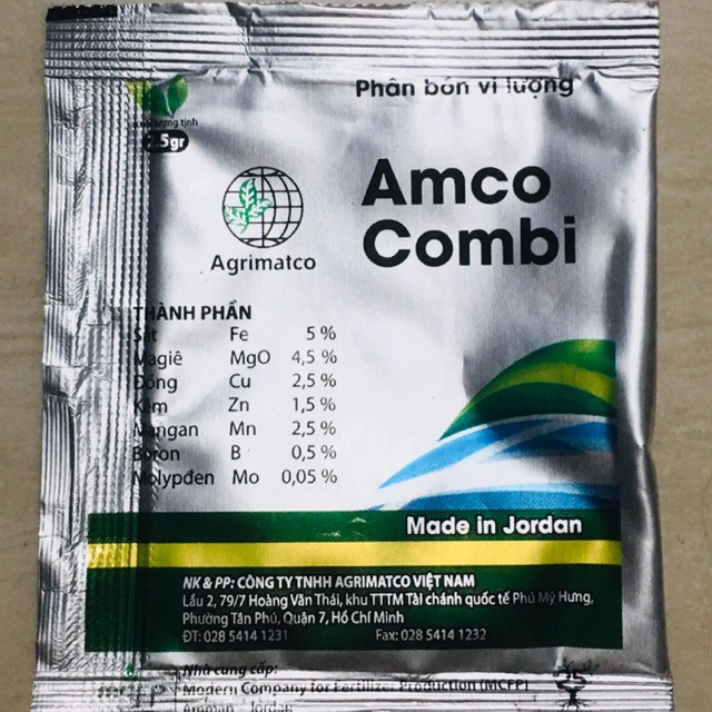 Phân bón vi lượng Amco Combi gói 2,5g