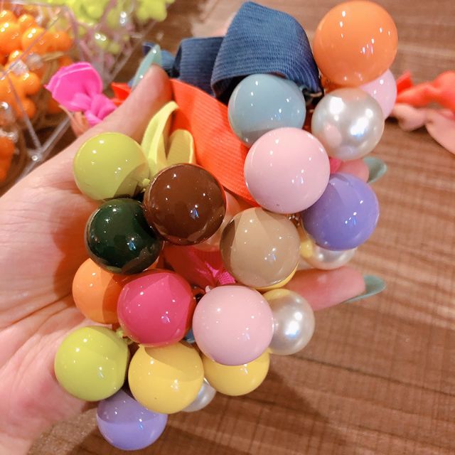 CỘT TÓC NHIỀU MÀU ĐÍNH HẠT CHÂU DÂY TO MÀU