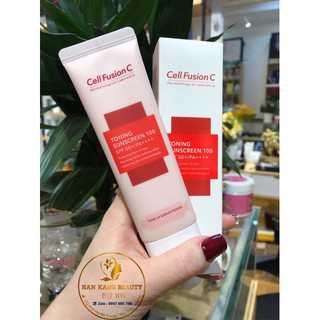 Kem chống nắng Cell Fusion C Dermatological Laboratory Toning sunscreen 100 spf 50+ PA++++