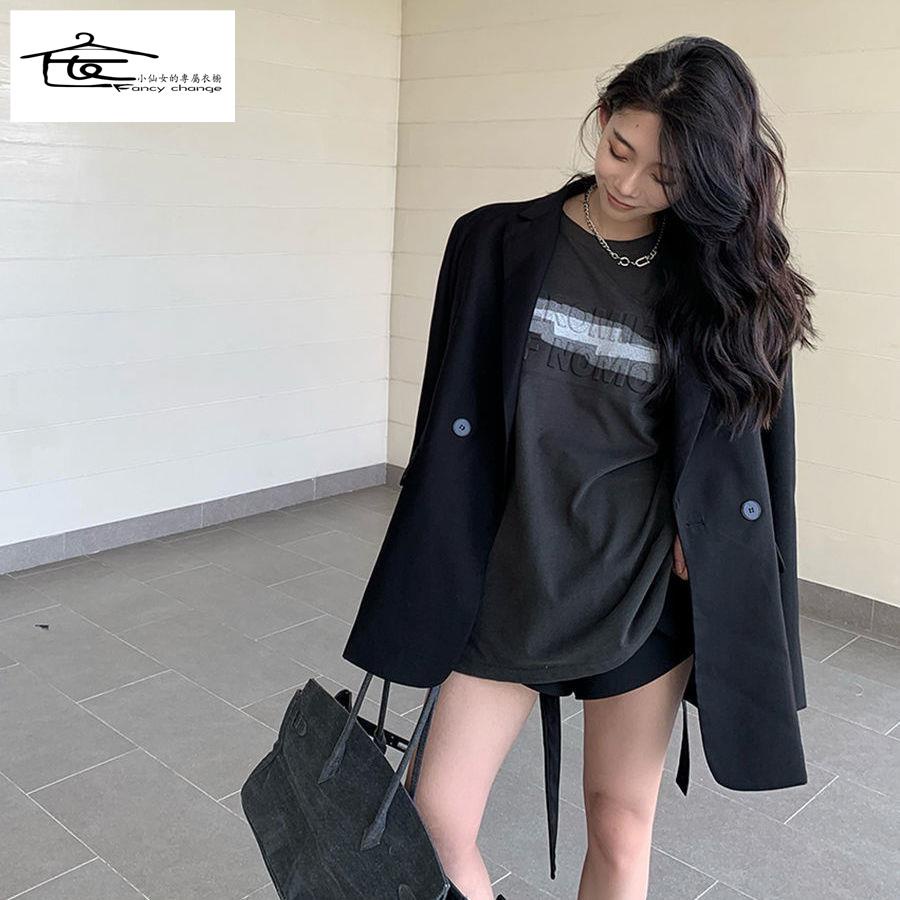 Áo Thun Tay Ngắn Dáng Rộng In Chữ Màu Xám Đậm Thời Trang Mùa Hè Hàng Mới Dành Cho Bạn Nữ 2022