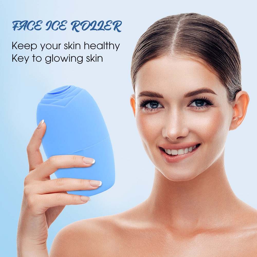 Cây Lăn Đá Bằng Silicone Cấp Thực Phẩm Tái Sử Dụng Được Làm Dịu Da Mặt / Dụng Cụ Làm Sáng Da Đa Năng