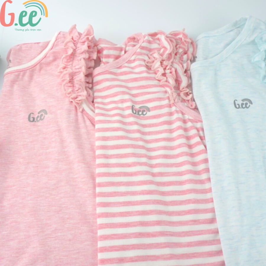 Áo ba lỗ BÉ GÁI chất liệu gỗ sồi siêu mềm mát, thấm hút mồ hôi- Gee